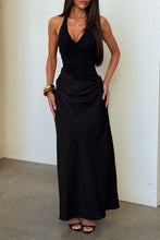 Load image into Gallery viewer, Lina Halter Maxi Dress Black
