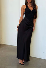 Load image into Gallery viewer, Lina Halter Maxi Dress Black
