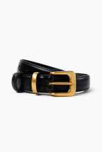 Load image into Gallery viewer, Greta Thin Genuine Leather Belt In Black
