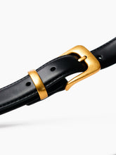 Load image into Gallery viewer, Greta Thin Genuine Leather Belt In Black
