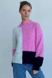 Jimena Wool Blend Knit Jumper Pink Multi