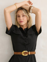 Load image into Gallery viewer, Genuine Suede Chain Buckle Belt Tan
