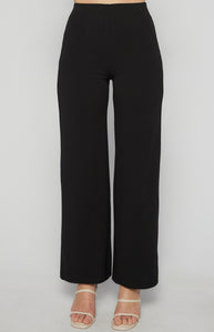 High Waisted Jersey Pants Black