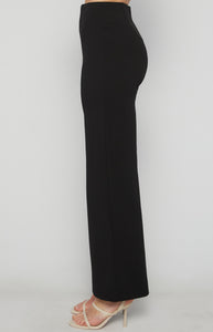 High Waisted Jersey Pants Black