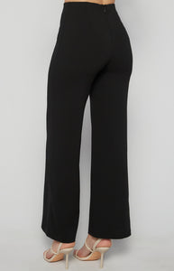 High Waisted Jersey Pants Black