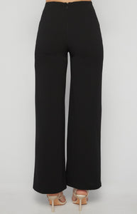 High Waisted Jersey Pants Black