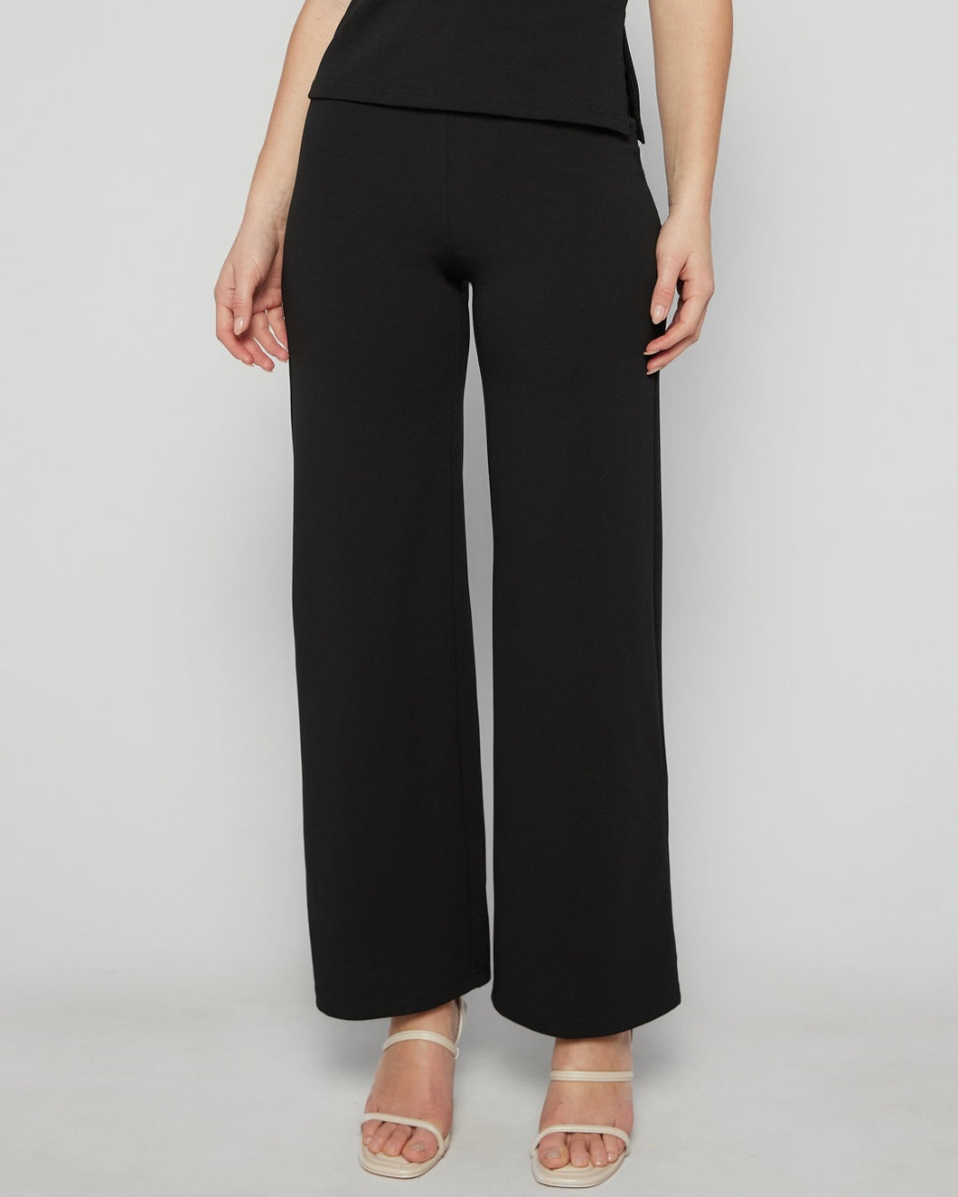 High Waisted Jersey Pants Black