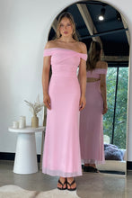 Load image into Gallery viewer, Jamil Off Shoulder Maxi Dress Pink
