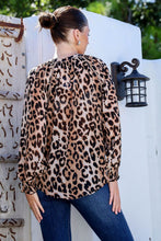 Load image into Gallery viewer, Shreya Blouse Leopard Print
