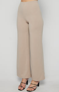 High Waisted Jersey Pants Stone