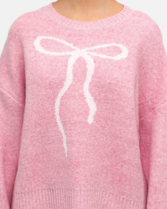 Ribbon Knit Jumper Pink