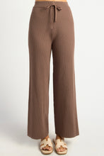 Load image into Gallery viewer, Ribbed Wide Leg Knit Pants Brown
