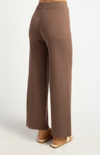 Load image into Gallery viewer, Ribbed Wide Leg Knit Pants Brown
