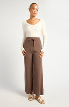 Load image into Gallery viewer, Ribbed Wide Leg Knit Pants Brown
