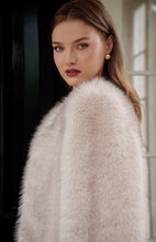 Load image into Gallery viewer, Ridhi Faux Fur Coat Stone
