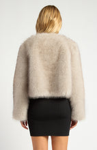 Load image into Gallery viewer, Ridhi Faux Fur Coat Stone
