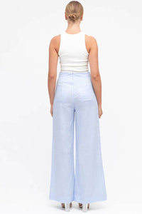 Martin Linen Pants Pale Blue