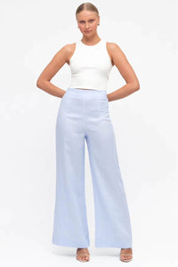 Martin Linen Pants Pale Blue