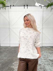 Grete Waffle Knit Jumper White