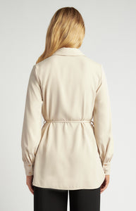 Dalton Longline Shirt Beige