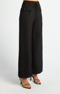 Diya Faux Pocket Pants Black