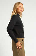 Load image into Gallery viewer, Gold Button Neckline Knit Jumper Black
