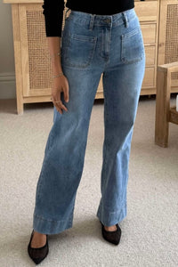 Sailor Wide Leg Jeans Mid Blue