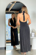 Load image into Gallery viewer, Lynn Halter Maxi Dress Black Diamante
