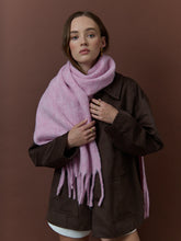 Load image into Gallery viewer, Betty Wool Plain Fluffy Scarf in Pink
