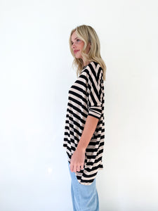 Evermore Oversize Stripe Top