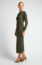 Load image into Gallery viewer, Ivana Jersey Midi Dress Khaki
