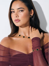 Load image into Gallery viewer, Charlotte Earrings in 18K Gold Plated in Black
