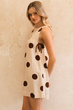Load image into Gallery viewer, Totti Mini Dress Mocha Dots
