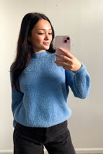 Load image into Gallery viewer, Adela Fluffy Knit Jumper Blue
