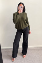 Load image into Gallery viewer, Adela Fluffy Knit Jumper Khaki
