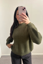 Load image into Gallery viewer, Adela Fluffy Knit Jumper Khaki
