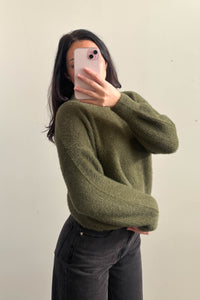Adela Fluffy Knit Jumper Khaki