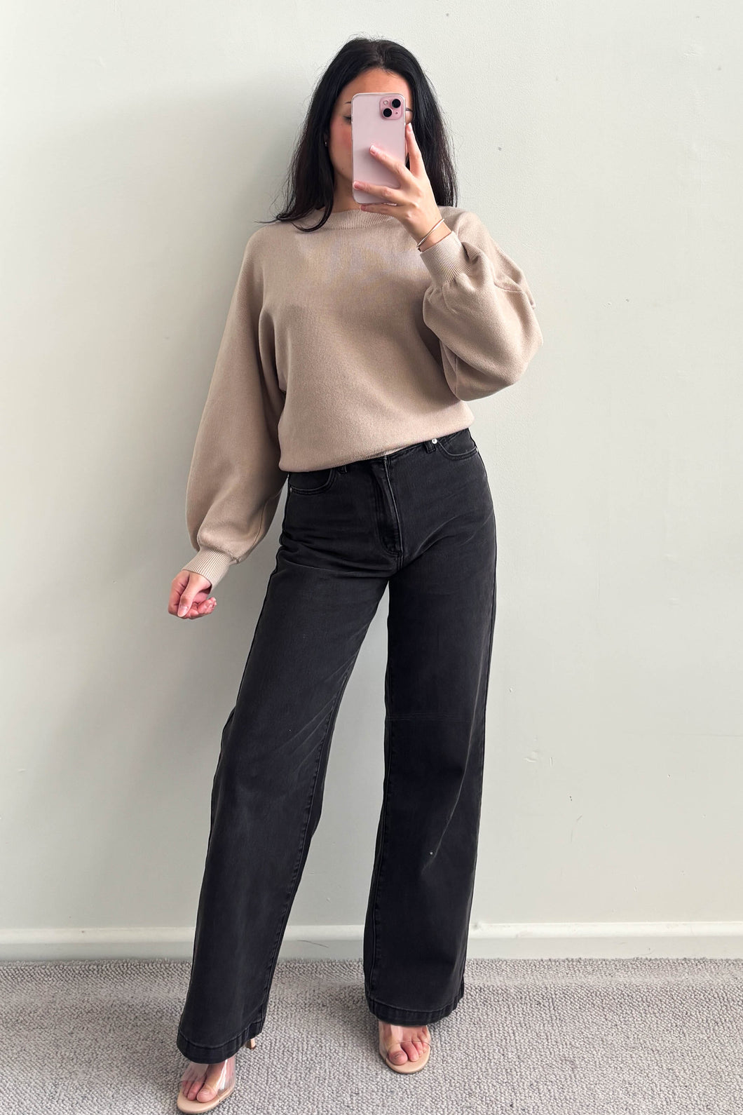 Cody Knit Jumper Stone