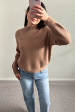 Load image into Gallery viewer, Adela Fluffy Knit Jumper Mocha
