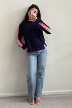 Load image into Gallery viewer, Arm Stripes Navy Knit
