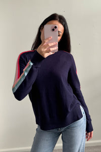 Arm Stripes Navy Knit