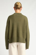 Load image into Gallery viewer, Patterned Knit Jumper Dark Olive
