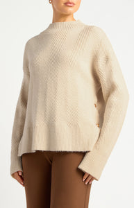 Patterned Knit Jumper Bone