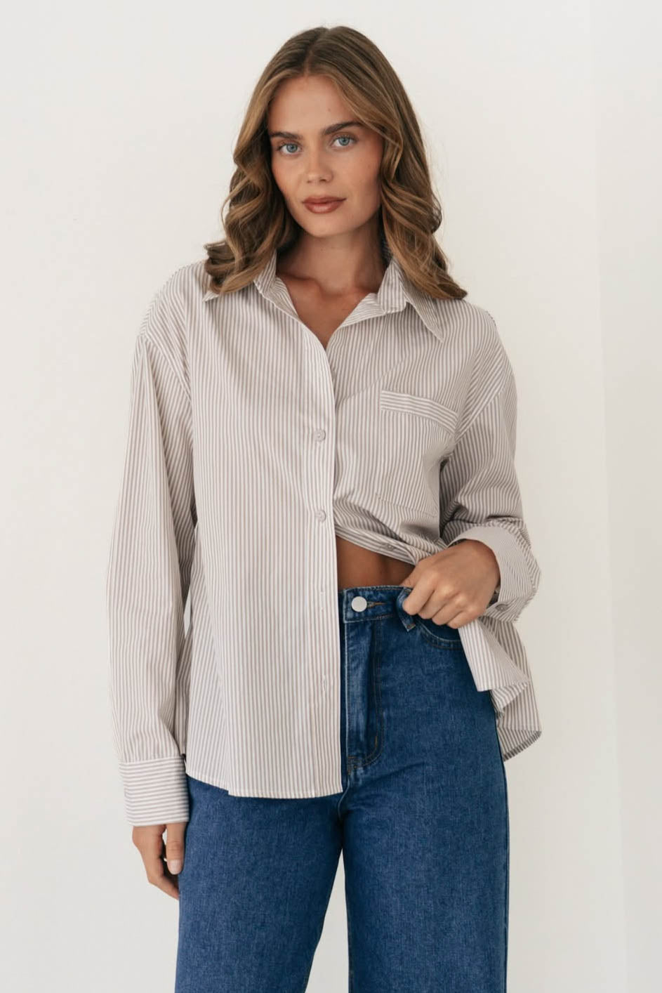 Idyll Poplin Shirt Beige