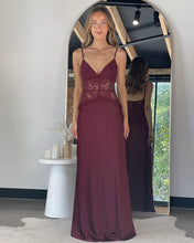 Load image into Gallery viewer, Iselle Lace Maxi Dress Wine
