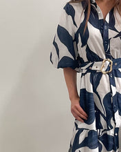 Load image into Gallery viewer, Shaela Mini Dress Navy Print
