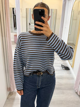 Load image into Gallery viewer, Ben Knit Jumper Blue Stripe

