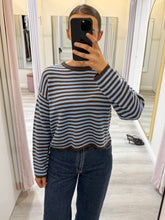 Load image into Gallery viewer, Ben Knit Jumper Blue Stripe
