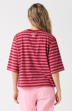 Load image into Gallery viewer, Hallie Tee - Boysenberry Stripe | Cartel &amp; Willow
