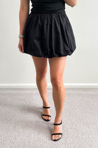 Abby Bubble Mini Skirt Black